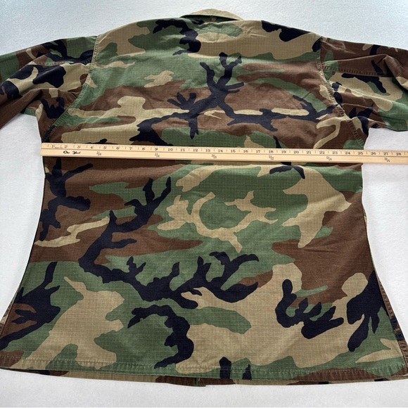 USGI Military BDU Mens Large M81 Woodland Combat Uniform Shirt Field Jacket Top - Picture 5 of 10